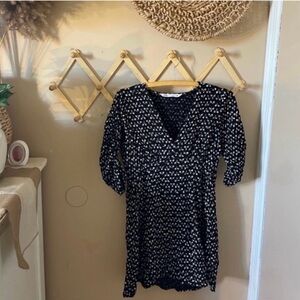 Zara neutral printed sun dress